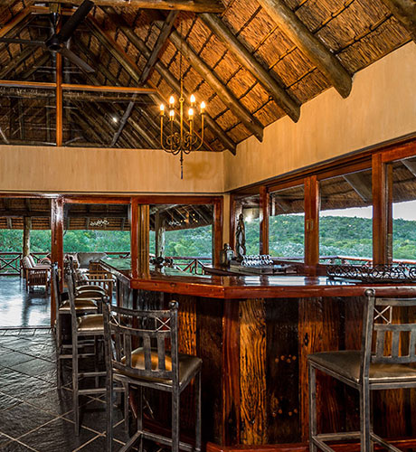 Bar and lounge at Sekala Private Game Lodge