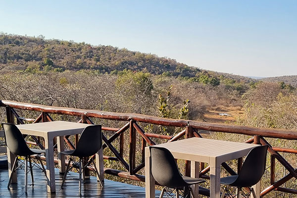 Deck dining at Sekala Lodge