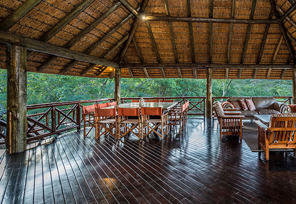 Outdoor Dining area at Sekala luxury safari lodge