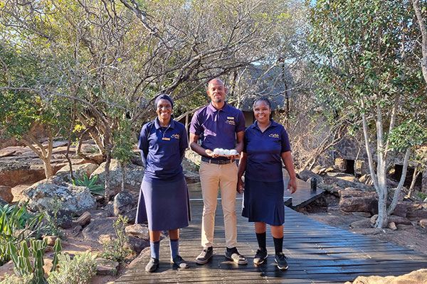 Sekala hospitality team welcoming guests