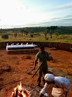 Private dining at Sekala Private Game Lodge