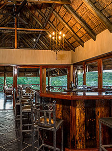 Bar and lounge at Sekala Private Game Lodge